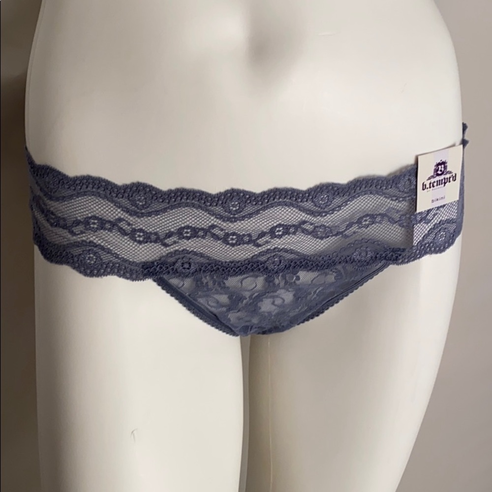 b.tempt’d blue gray nylon panty XL